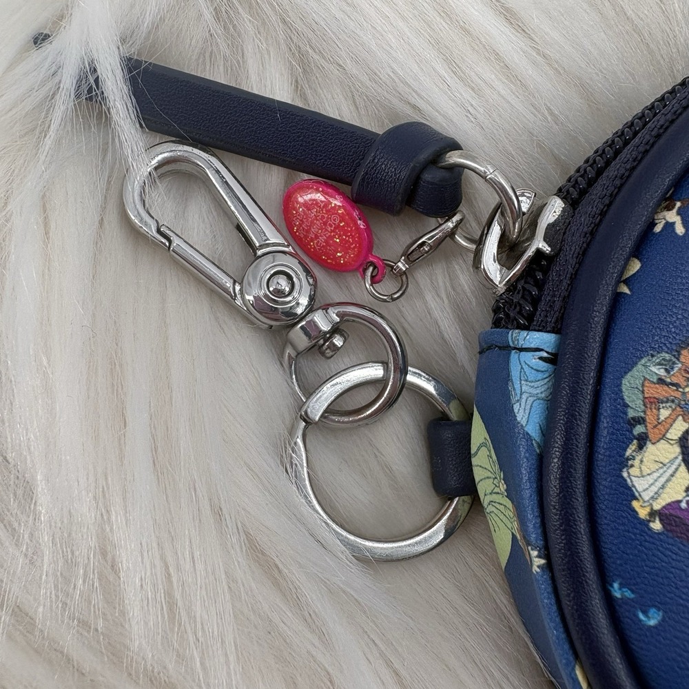 Loungefly Disney Princess Dogs Allover Print Coin Purse Blue - Picture 3 of 6